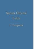 Sarum Diurnal Latin I: Temporale
