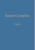 Sarum Compline: Latin