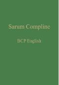 Sarum Compline: BCP English