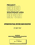 Project Checo Southeast Asia Study: Operation Paul Revere/Sam Houston