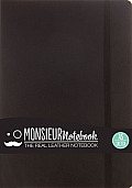 Monsieur Notebook Leather Journal - Black Sketch Medium