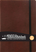 Monsieur Notebook Leather Journal - Brown Dot Grid Medium