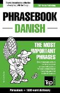 Danish phrasebook and 1500-word dictionary