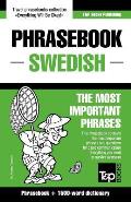 English-Swedish phrasebook and 1500-word dictionary