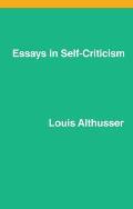 Essays on Self-Criticism