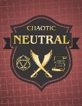 Chaotic Neutral: RPG Themed Mapping and Notes Book - Dark Red Theme