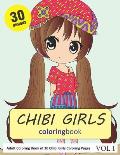 Chibi Girls Coloring Book: 30 Coloring Pages of Chibi Girls in Coloring Book for Adults (Vol 1)