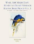 Wall Art Made Easy: Ready to Frame Vintage Exotic Bird Prints Vol 3: 30 Beautiful Illustraions to Transform Your Home