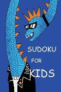 Sudoku For Kids: 100 Mini Sudoku 6X6 Puzzles With Long Neck Dinosaur Cover