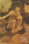 Leonardo da Vinci Schrift: St. Jerome in de Wildernis Ideaal Voor School, Studie, Recepten of Wachtwoorden Stijlvol Notitieboek voor Aantekeninge