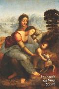Leonardo da Vinci Schrift: De Maagd en Kind met St. Anna Ideaal Voor School, Studie, Recepten of Wachtwoorden Stijlvol Notitieboek voor Aantekeni