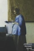Johannes Vermeer Schrift: Brieflezende Vrouw in het Blauw Ideaal Voor School, Studie, Recepten of Wachtwoorden Stijlvol Notitieboek voor Aanteke