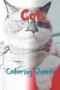 Cat Coloring Sheets: 30 Cat Drawings, Coloring Sheets Adults Relaxation, Coloring Book for Kids, for Girls, Volume 9