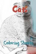 Cat Coloring Sheets: 30 Cat Drawings, Coloring Sheets Adults Relaxation, Coloring Book for Kids, for Girls, Volume 10