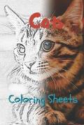Cat Coloring Sheets: 30 Cat Drawings, Coloring Sheets Adults Relaxation, Coloring Book for Kids, for Girls, Volume 12