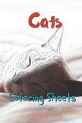 Cat Coloring Sheets: 30 Cat Drawings, Coloring Sheets Adults Relaxation, Coloring Book for Kids, for Girls, Volume 15
