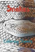Snake Coloring Sheets: 30 Snake Drawings, Coloring Sheets Adults Relaxation, Coloring Book for Kids, for Girls, Volume 1