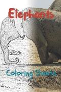 Elephant Coloring Sheets: 30 Elephant Drawings, Coloring Sheets Adults Relaxation, Coloring Book for Kids, for Girls, Volume 11