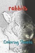 Rabbit Coloring Sheets: 30 Rabbit Drawings, Coloring Sheets Adults Relaxation, Coloring Book for Kids, for Girls, Volume 1
