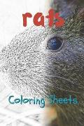 Rat Coloring Sheets: 30 Rat Drawings, Coloring Sheets Adults Relaxation, Coloring Book for Kids, for Girls, Volume 1
