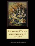 Primrose and Violets: Albrecht Durer Cross Stitch Pattern