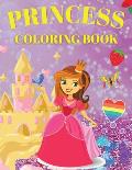 Princess Coloring Book: Cute And Adorable Princess Coloring Book For Girls Ages 3-9