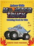 Monster Trucks Scissors Skills coloring book for kids 4-8: A Gorgeous Activity book for children ! Cut, Color and Paste Edition