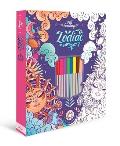 Art Academy Zodiac: Coloring Kit with Dual-Tip Brush Pens and Stencils