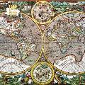 Adult Jigsaw Puzzle Pieter Van Den Keere: Antique Map of the World: 1000-Piece Jigsaw Puzzles