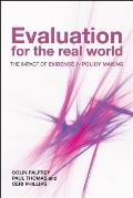 Evaluation for the Real World: The Impact of Evidence in Policy Making