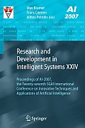 Research and Development in Intelligent Systems XXIV: Proceedings of Ai-2007, the Twenty-Seventh Sgai International Conference on Innovative Technique