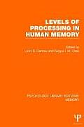 Levels of Processing in Human Memory (Ple: Memory)