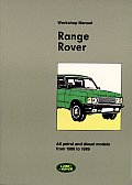 Range Rover Workshop Manual: All Petrol and Diesel Models from 1986 to 1989