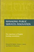 Managing Public Services Innovation: The Experience of English Housing Associations