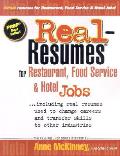 Real Resumes Restaurant Food Service Hot