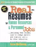 Real Resumes Human Resources & Personnel