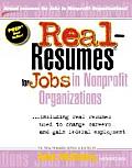 Real Resumes For Jobs In Nonprofit Organ