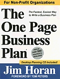 One Page Business Plan The Fastest Easiest Way to Write a Business Plan With CDROM