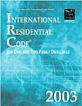 2003 International Residential Code For One & Two Family Dwellings