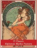 15 Classic Alphonse Mucha Posters: An Art Nouveau Coloring Book