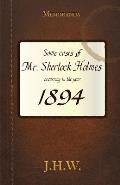1894: Some Adventures of Mr. Sherlock Holmes
