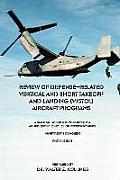 Review of Defense-Related Vertical and Short Takeoff and Landing (V/Stol.) Aircraft Programs: A Staff Study for the Committee on Armed Services House