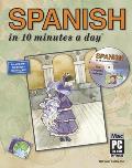 Spanish in 10 Minutes a Day with CDROM with Sticky Labels with Flash Cards