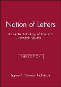 Nation of Letters: A Concise Anthology of American Literature, Volume 1