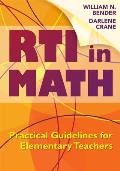 Rti In Math Practical Guidelines For Elementary Teachers