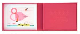 Charles Harper's Birds & Words: W Flamingo Print [With Flamingo Print]