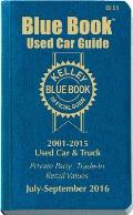Kelley Blue Book July September 2016 Used Car Guide Consumer Edition