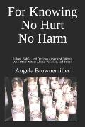 For Knowing No Hurt No Harm: Hidden, Subtle, and Obvious Aspects of Intimate and Other Partner Abuse, Violence, and Terror