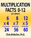 Multiplication Facts 0-12 with Answers: Improve Your Math Fluency Worksheets
