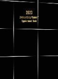 2023 24-Hour Daily Planner/ Appointment Book: Dot Grid Design (One Page per Day)